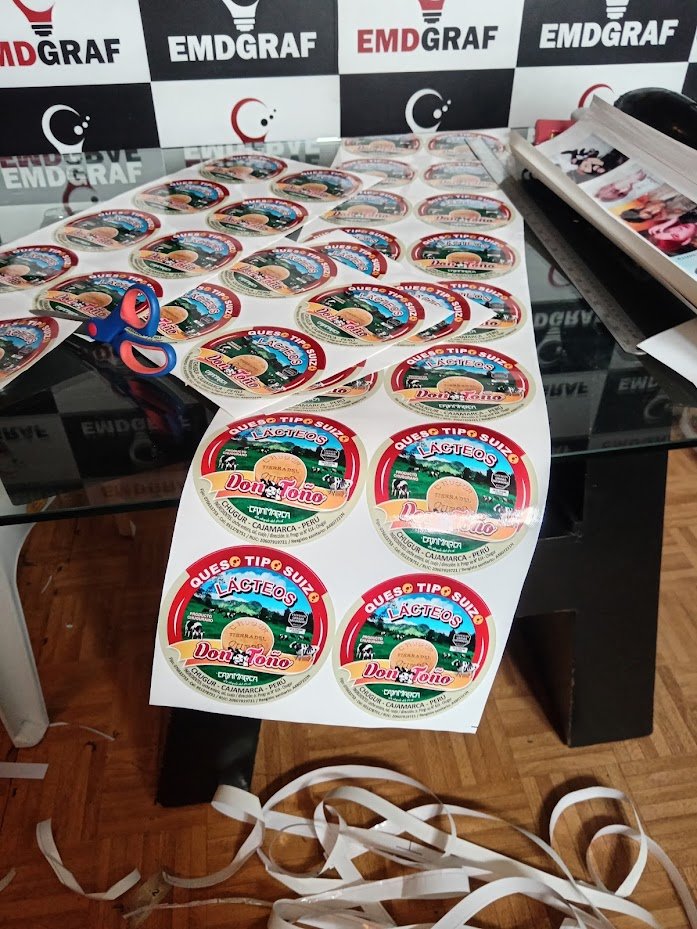 Stickers troquelados personalizados para restaurantes