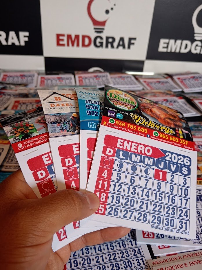 Calendarios imantados personalizados para empresas con impresión de alta calidad.