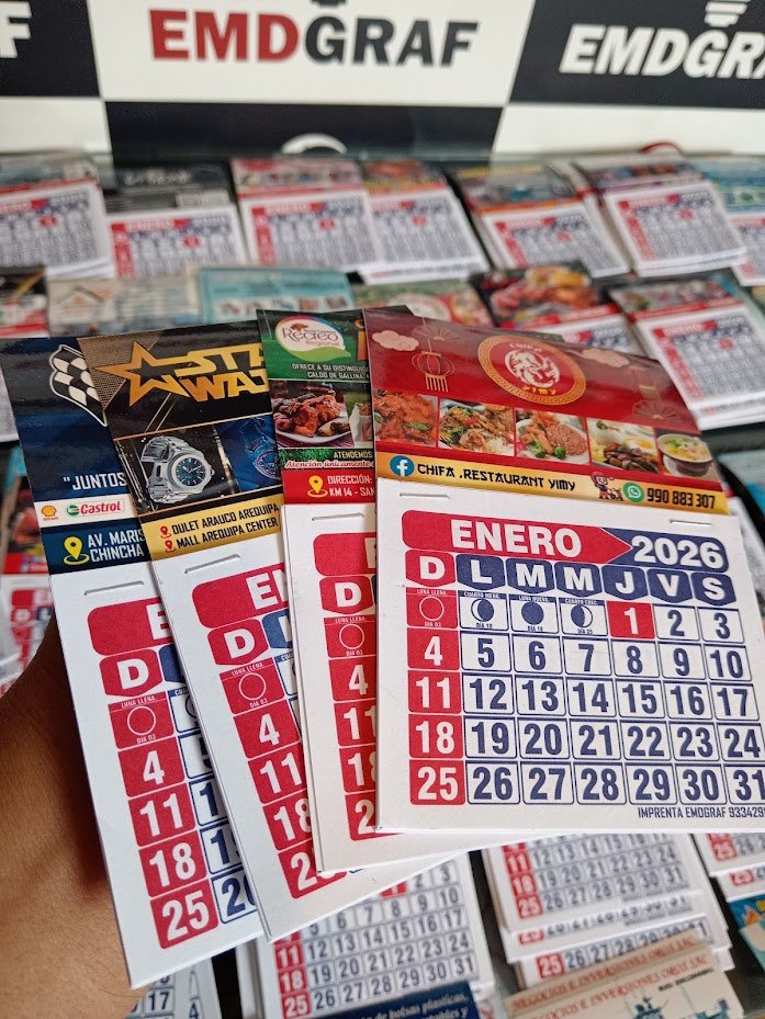Calendarios imantados publicitarios personalizados para negocios.