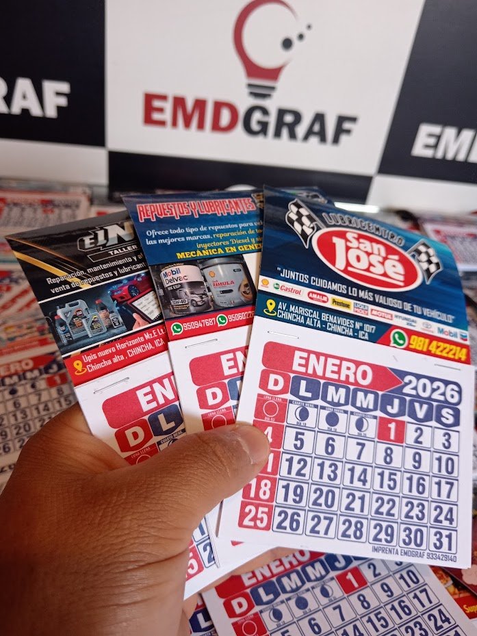 Calendarios magnéticos personalizados para empresas y negocios.