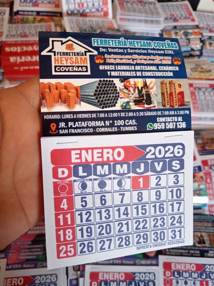 Fabricación de calendarios imantados personalizados de alta calidad.