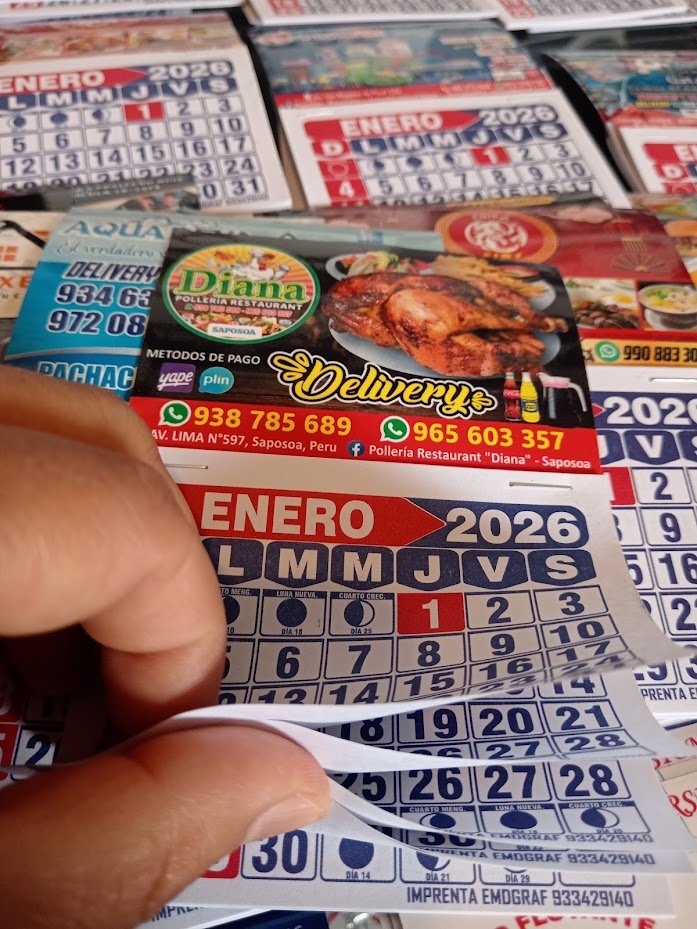 Impresión de calendarios imantados personalizados para refrigeradoras.