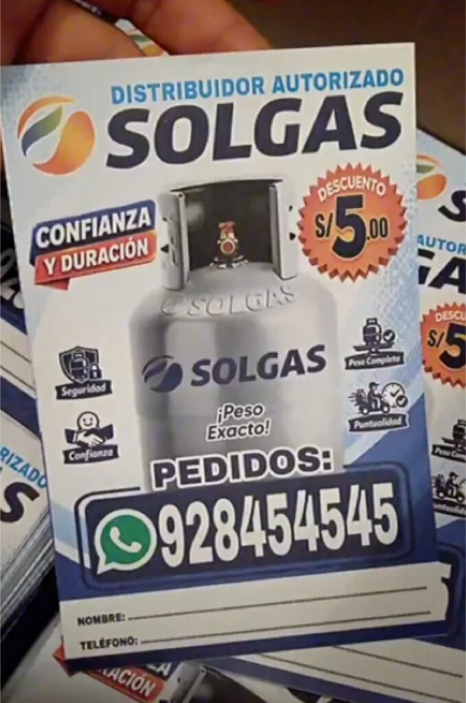 Impresión de flyers para distribuidores de gas