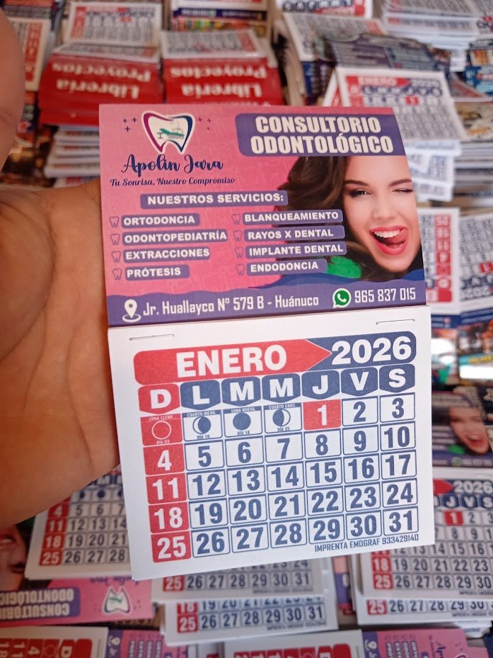 Mandar hacer calendarios imantados personalizados en Perú.