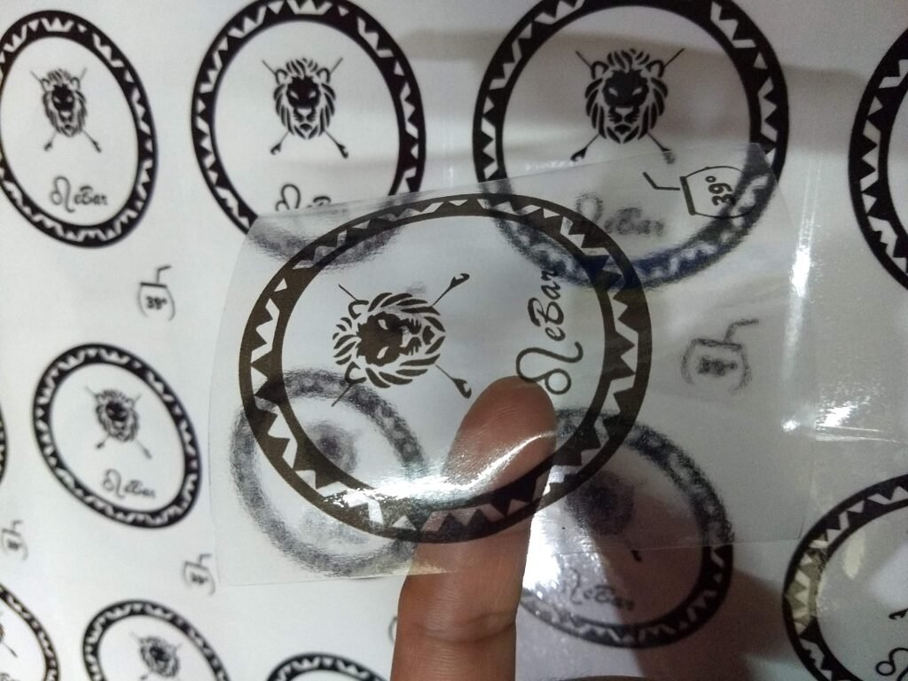 Stickers transparentes para bebidas y botellas