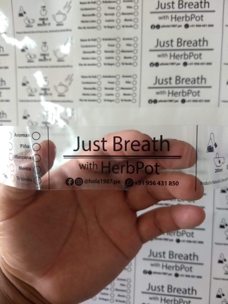 Stickers transparentes para botellas personalizados