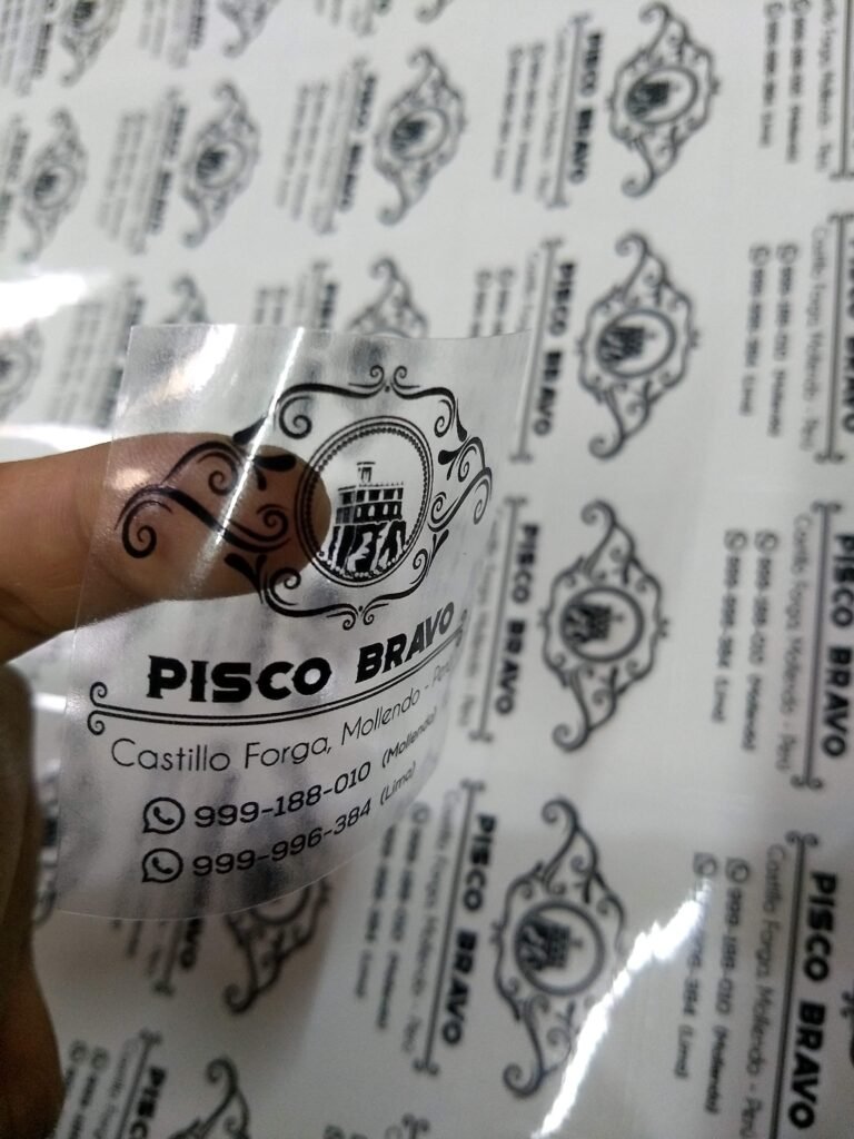 Stickers transparentes para chocolates y dulces personalizados