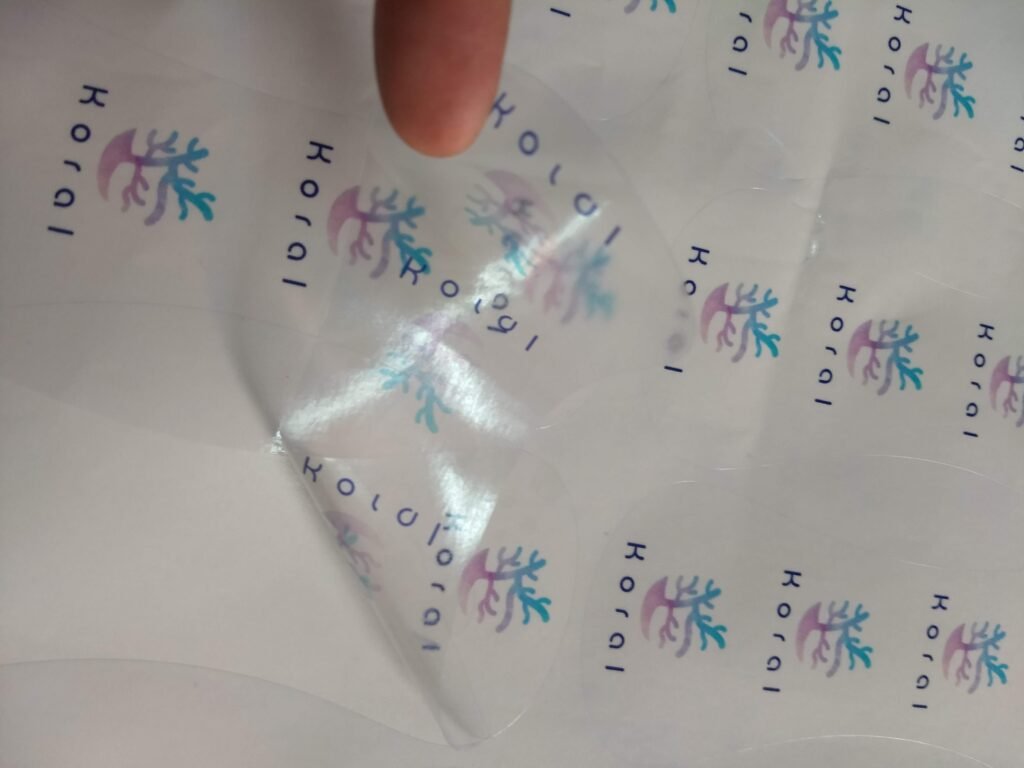 Stickers transparentes para frascos de vidrio personalizados