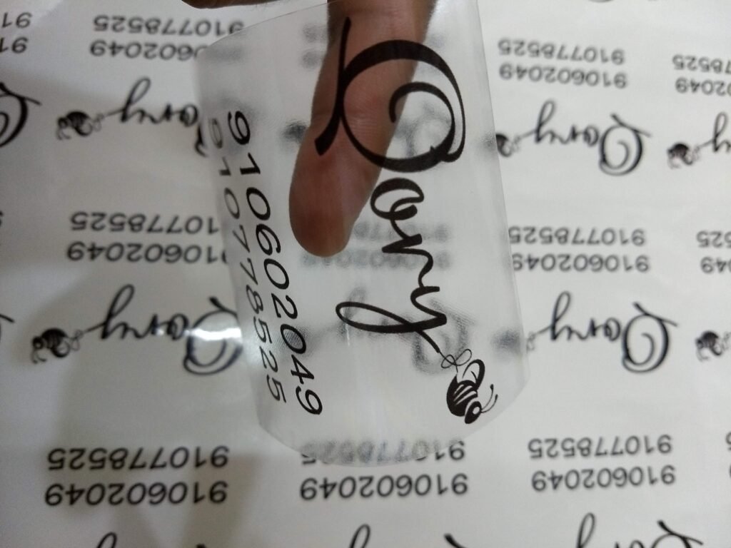 Stickers transparentes para miel y productos naturales