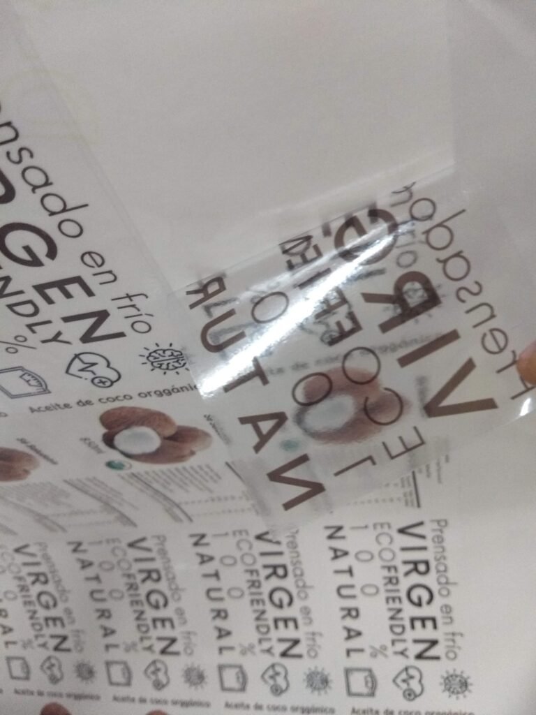 Stickers transparentes para miel de abeja y productos naturales