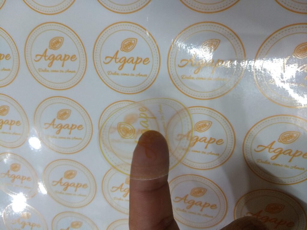 Stickers transparentes para shampoos y productos de cuidado personal