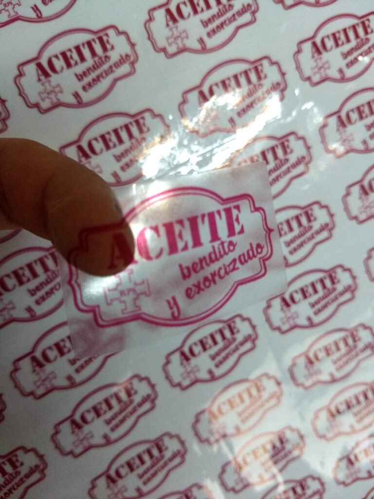 Stickers transparentes por mayor para emprendedores