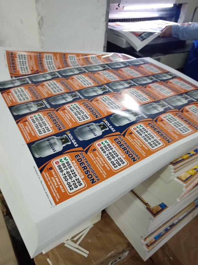 Volantes personalizados para delivery de gas