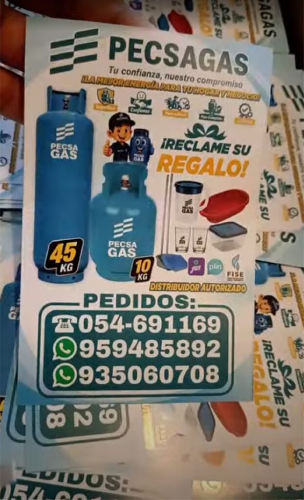 Volantes para promociones de gas a domicilio