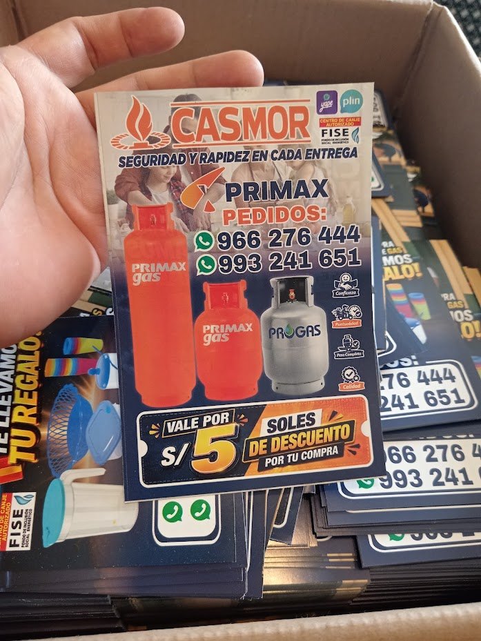 Volantes publicitarios para distribuidores de gas personalizados