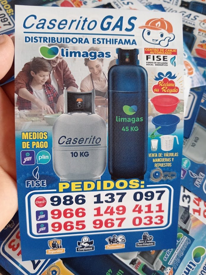 Volantes para venta de balones de gas